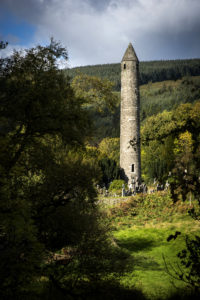 The monastic tower at Glendalough, Co. Wicklow